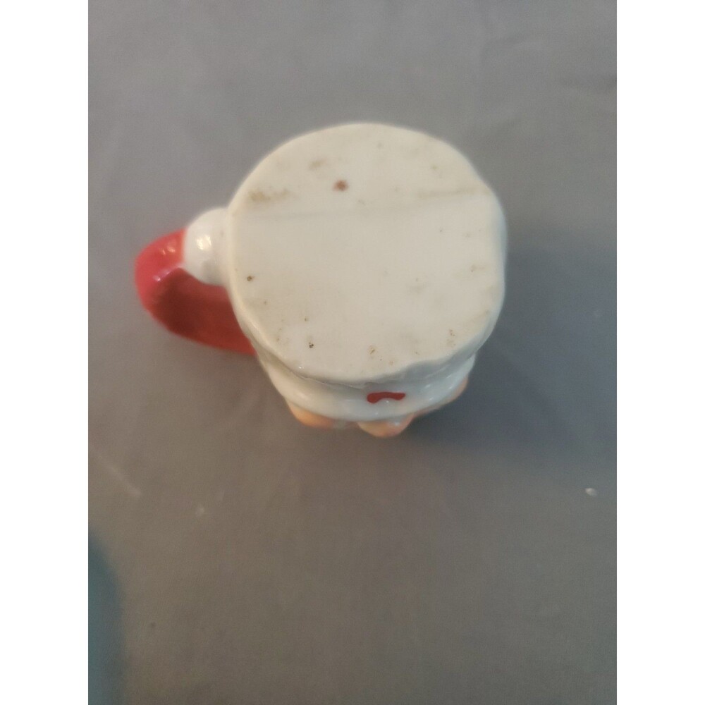 Vintage Mini Santa Mug Smiling Japan 1.75” Hand Painted MCM Christmas - Picture 6 of 8